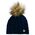 Ladies Cable Knit Bob Hat  Navy