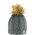 Ladies Cable Knit Bob Hat  Grey